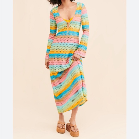Show Me Your MuMu Other - Show Me Your MuMu Vacay Coverup Crochet Maxi Dress Size Small